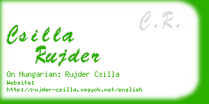 csilla rujder business card